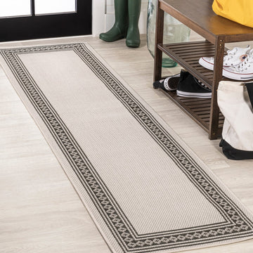 Lucia Classic Diamond Border Indoor/outdoor Area Rug